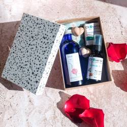 Coffret visage naturel, roses de Damas, sérum visage