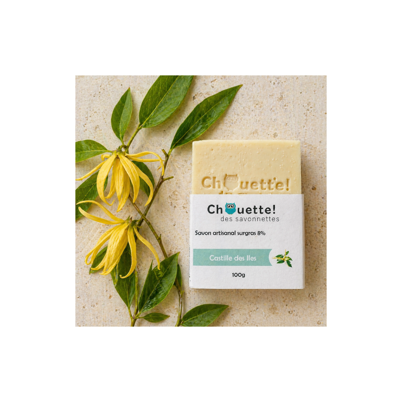 Savon bio Huile d'olive et HE Ylang-ylang | Castille des îles
